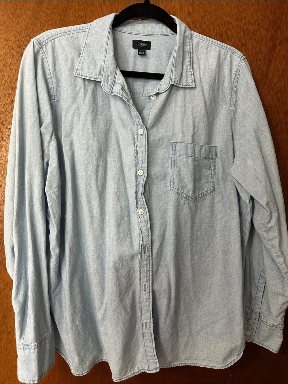 J. Crew Light Blue Denim Chambray Button-Down Shirt